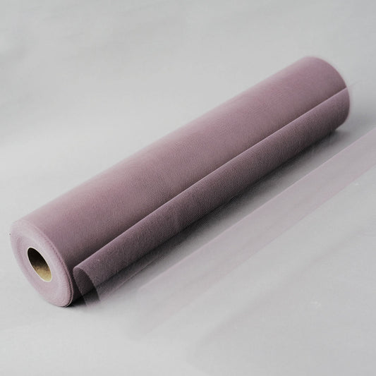 18"x100 Yards Violet Amethyst Tulle Fabric Bolt, Sheer Fabric Spool Roll For Crafts